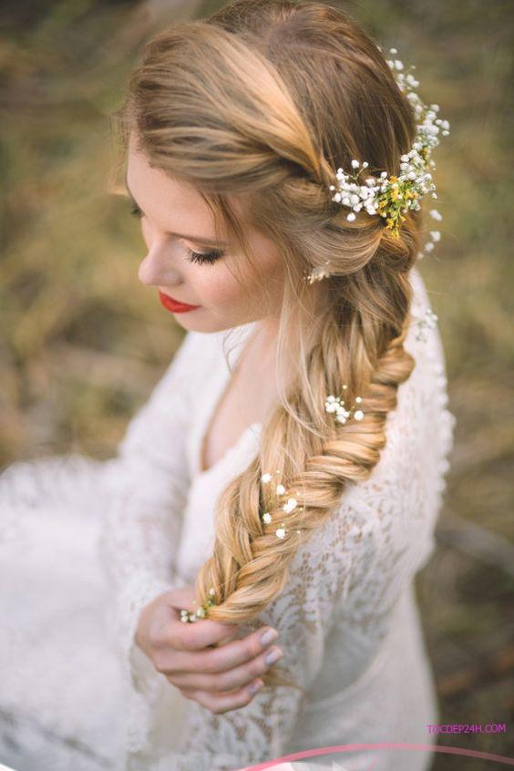 8 kiểu tết tóc cô dâu đẹp