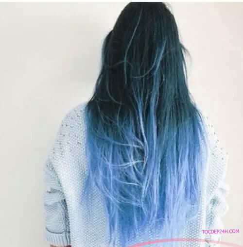 Nhuộm tóc màu xanh dương “hot trend” năm 2021