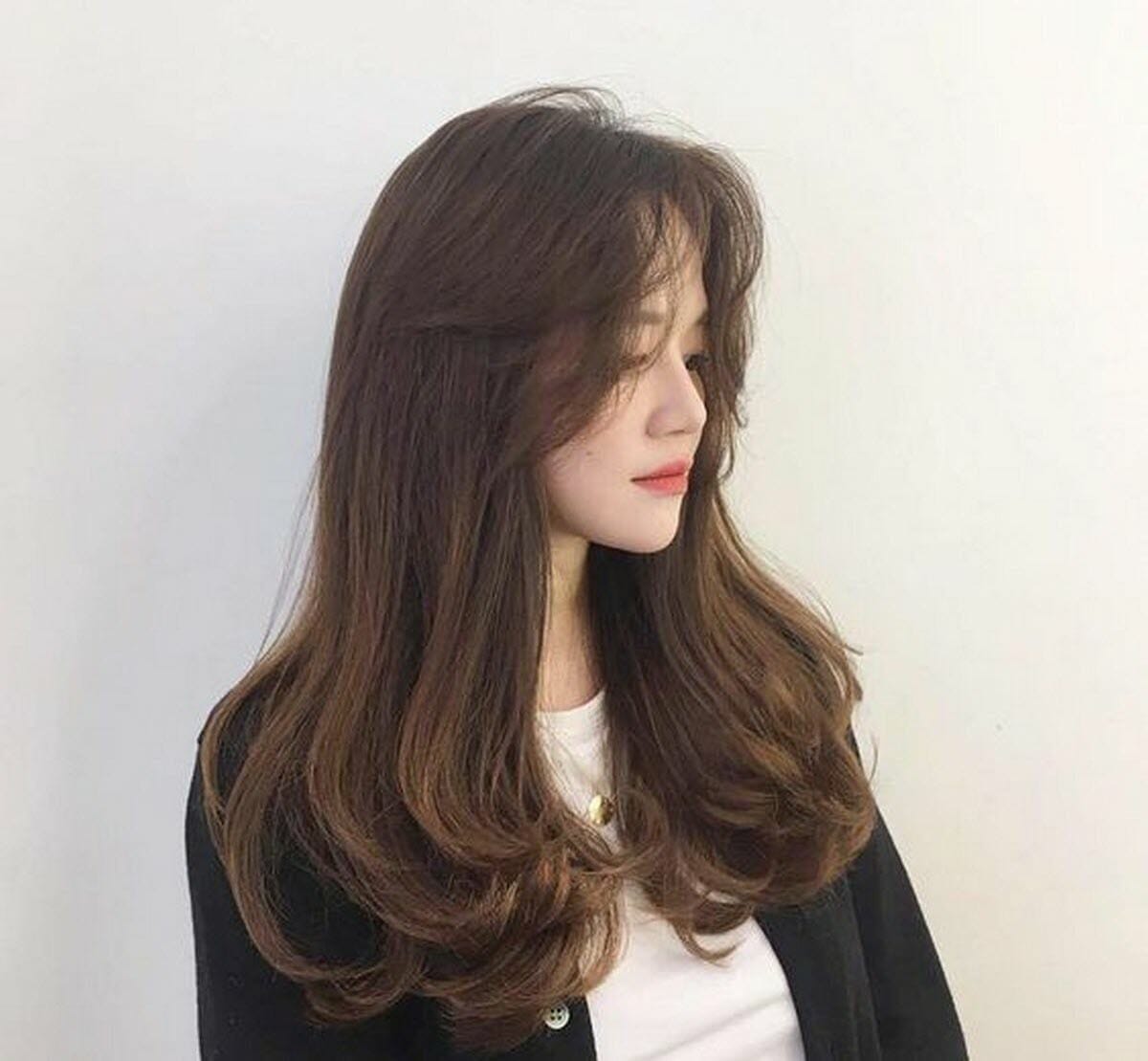 tóc xoăn Hàn Quốc dài quyến rũ